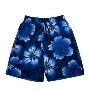 Speedo -Swim Trunks - Various Blues - Hawaiian Print - Size M